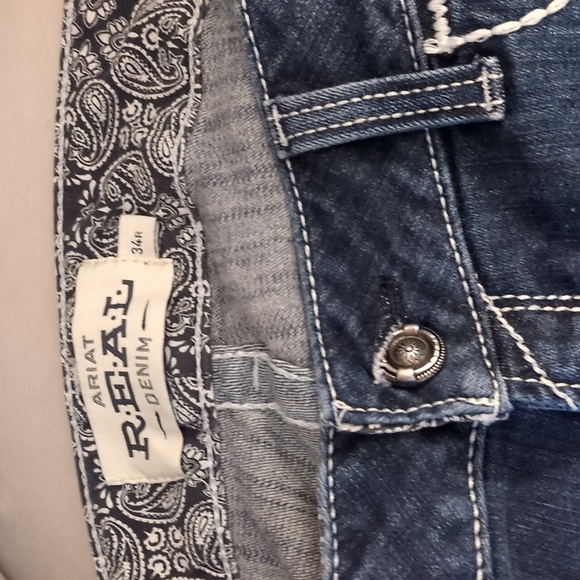 Ariat Real 34 R Mid Rise Inseam 27.5 Good - Picture 3 of 4